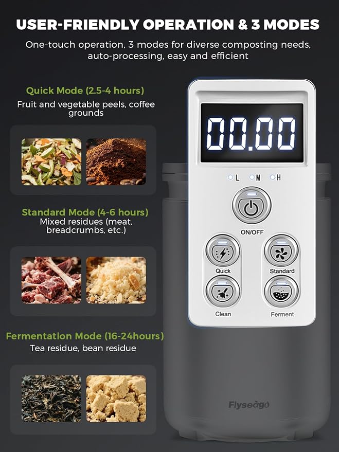 Electric Composter for Kitchen Smart Odorless Countertop Compost Bin Machine - Image 2