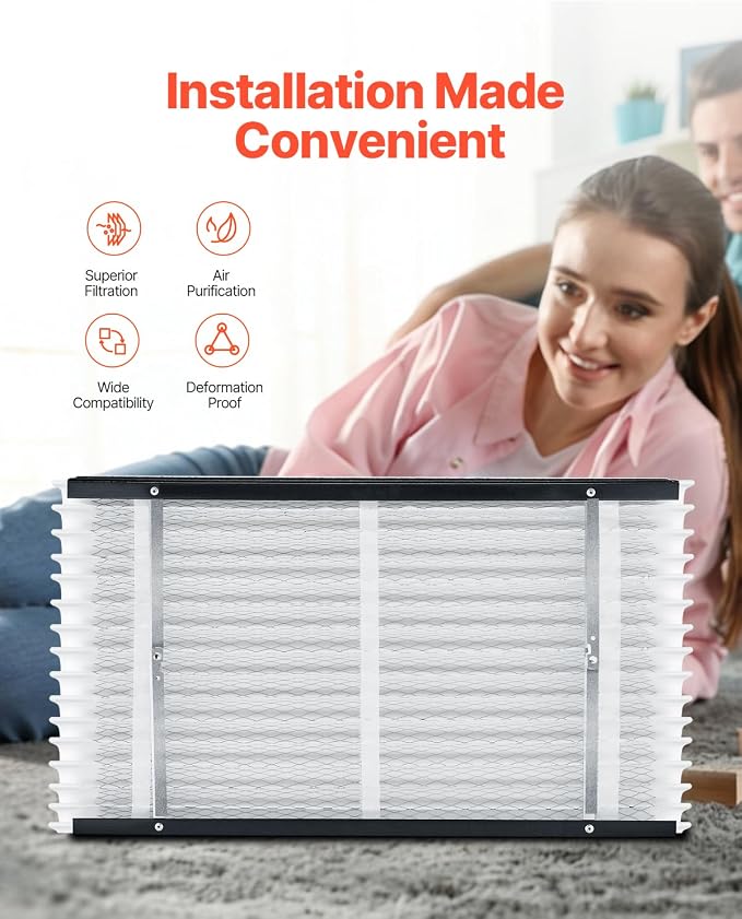 VEVOR 16x28x4 Furnace Air Filter, MERV 13 Pleated HVAC AC Replacement, - Image 6