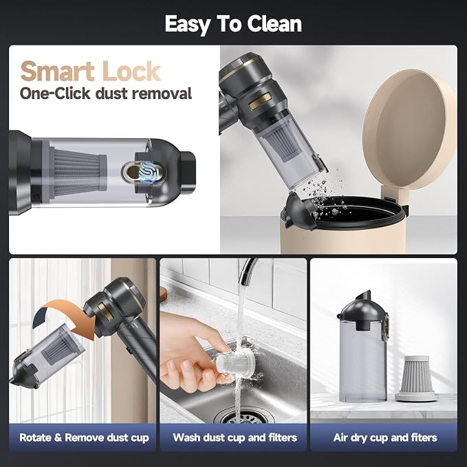 Car Vacuum Portable Cordless, Foldable Handheld Vacuum - Image 7