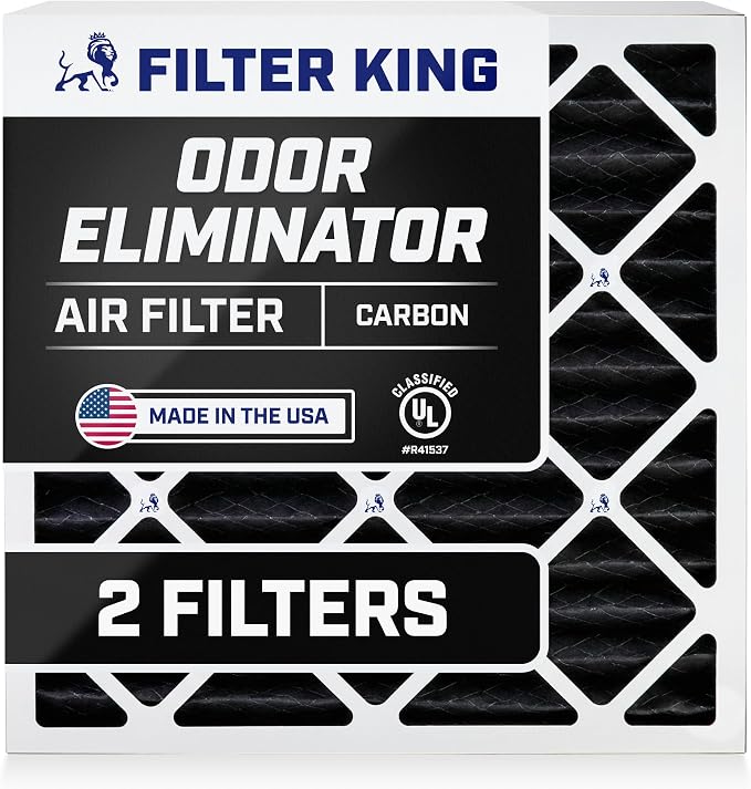 Filter King 16x20x5 Air Filter Carbon Odor Eliminator Dust Defense, Pleated by FilterKing