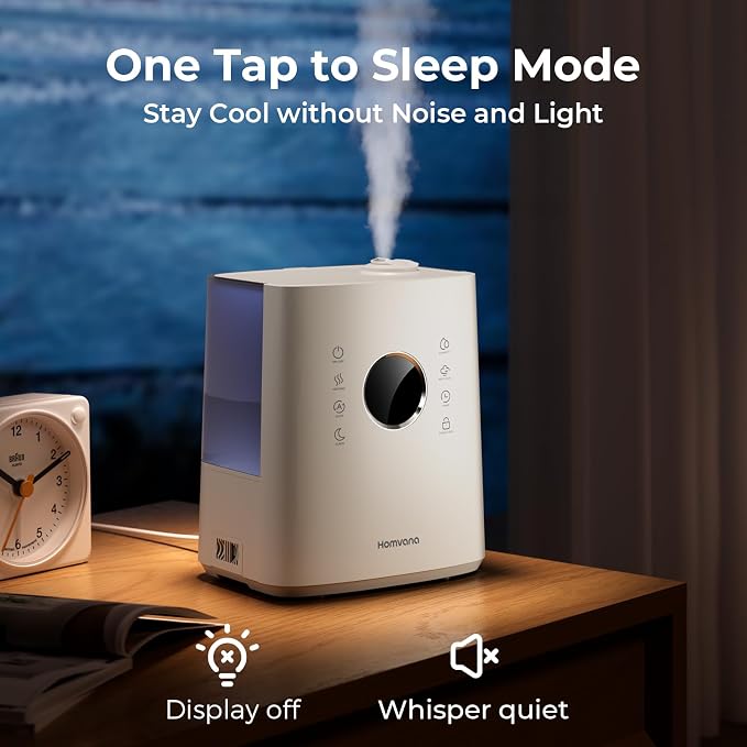 Homvana Humidifiers for Bedroom Large Room, 6.5L Top-Fill Warm & Cool 360° - Image 5