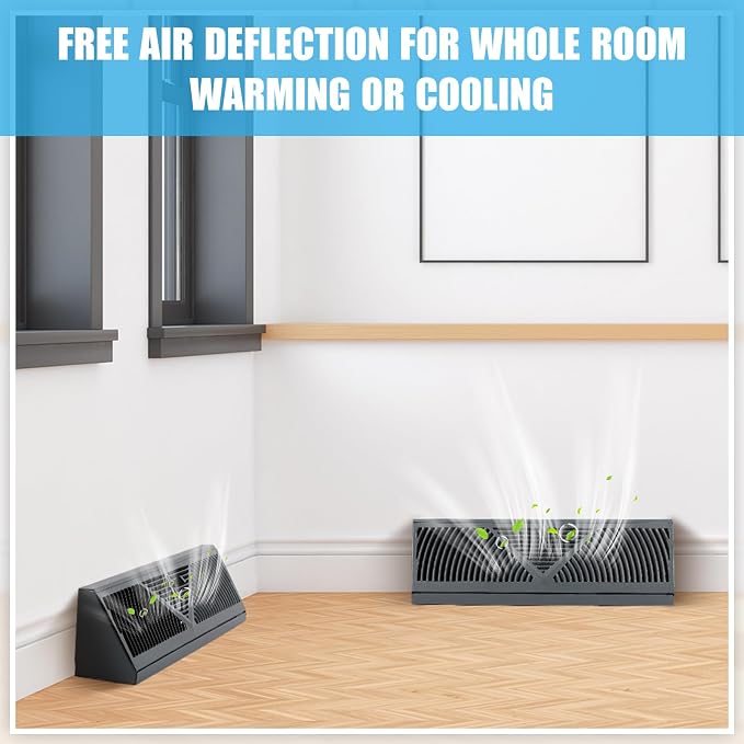 Yaocom 2 Pack Baseboard Register Vent 18 Inch Duct Opening Size Vent Covers - Image 5