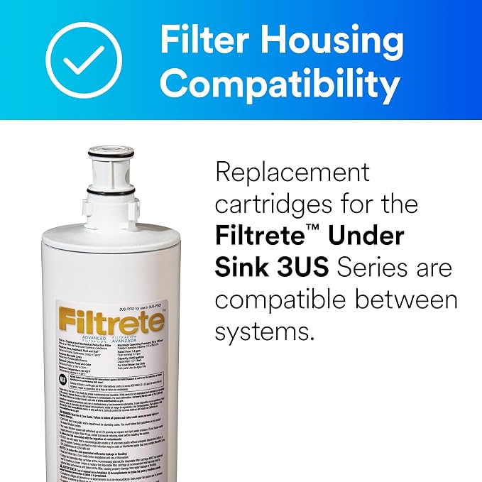 Filtrete Advanced Under Sink Quick Change Water Filtration Filter 3US-PF01 - Image 2