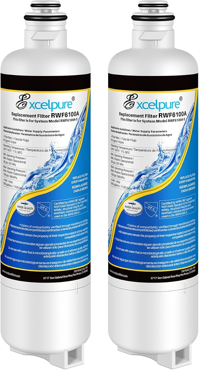 EXCELPURE RWF6100A Refrigerator Water Filter Replacement by EXCELPURE