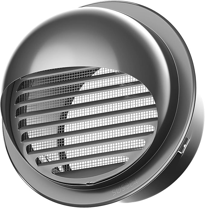 4" in Heavy Duty Thickened 304 Stainless Steel Air Vent Cover Louvered Grille by puunkeey