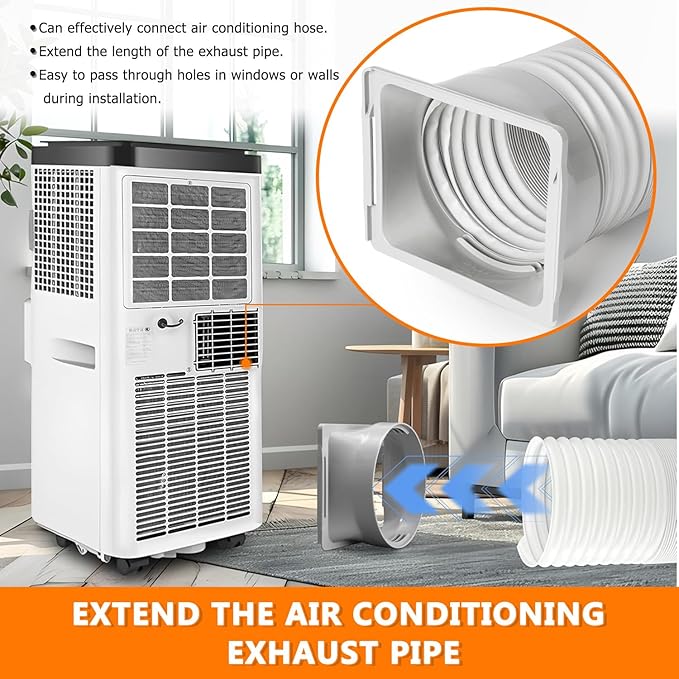 Portable Air Conditioner Square Exhaust Hose Coupler 5.9 Inch Square to Round - Image 6