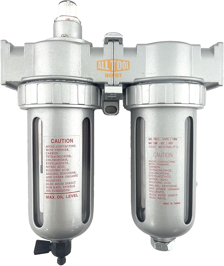 1/2" NPT MID FLOW 2 Stages Coalescing Filter Desiccant Dryer System by AllToolDepot