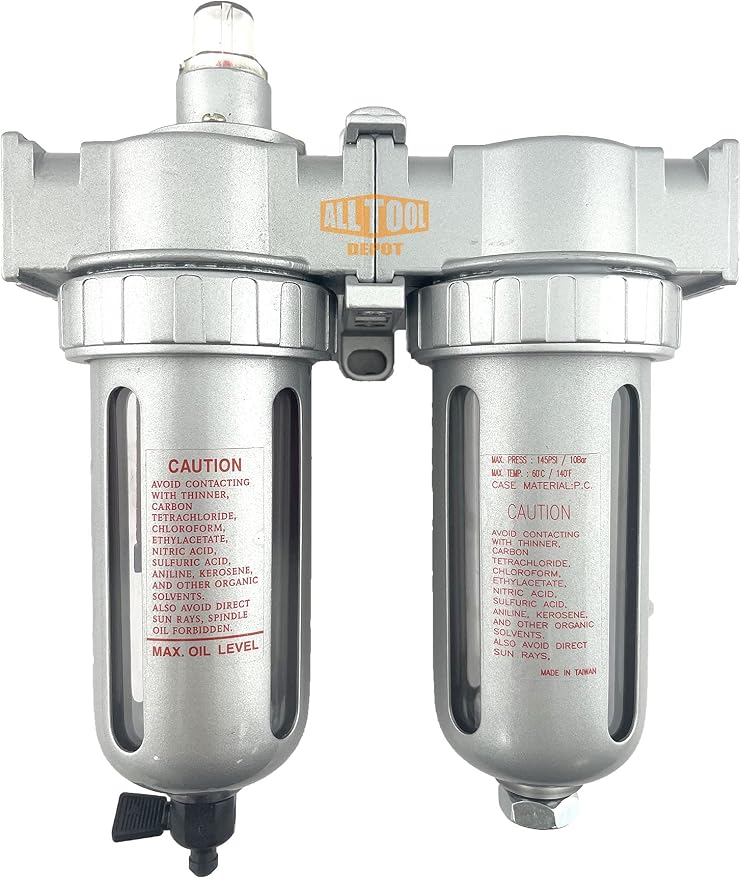 3/8" NPT MID FLOW 2 Stages Coalescing Filter Desiccant Dryer System by AllToolDepot