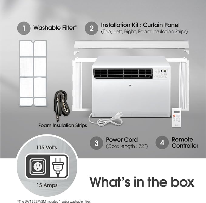 LG 14000 BTU Window Air Conditioner Energy Saving Dual Inverter Remote Control - Image 3