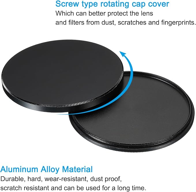 PATIKIL 67mm Lens Cap, 2 Pack Camera Lens Cap Cover Universal Front Metal Lens - Image 4