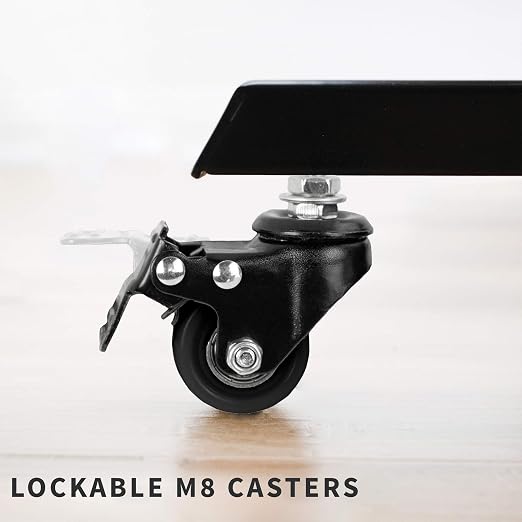 VIVO M8 Threaded Locking Caster Wheels, Rubber Base, 1.5 inch Replacement Wheels - Image 6