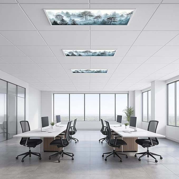 2 Pack Fluorescent Light Covers 4x2 ft Magnetic Light Covers - Image 6