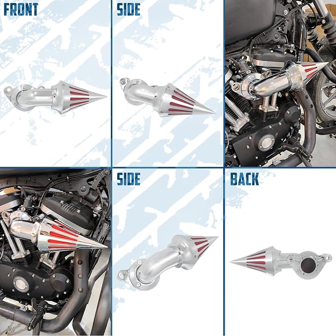 Air Cleaner Motorcycle CNC Spike Air Intake Filter Kit Fit - Image 9