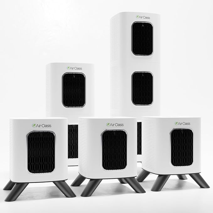 Air Oasis iAdaptAir 2.0 Whole Home HEPA Air Purifier Bundle – 5 Air Purifiers by AirOasis