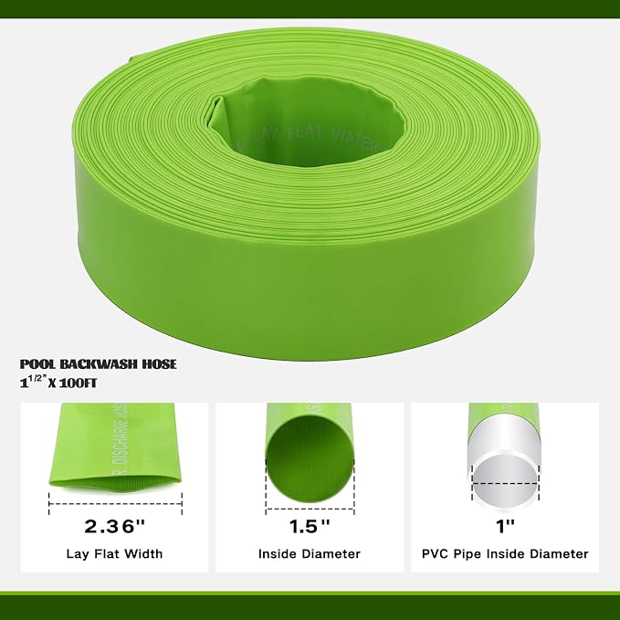 Eastrans 1-1/2'' x 100 FT Pool Backwash Hose - Image 2