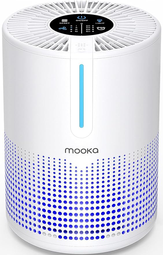 Air Purifiers for Bedroom Home 430 Sq.Ft, MOOKA H13 HEPA Filter Small Portable by MOOKA