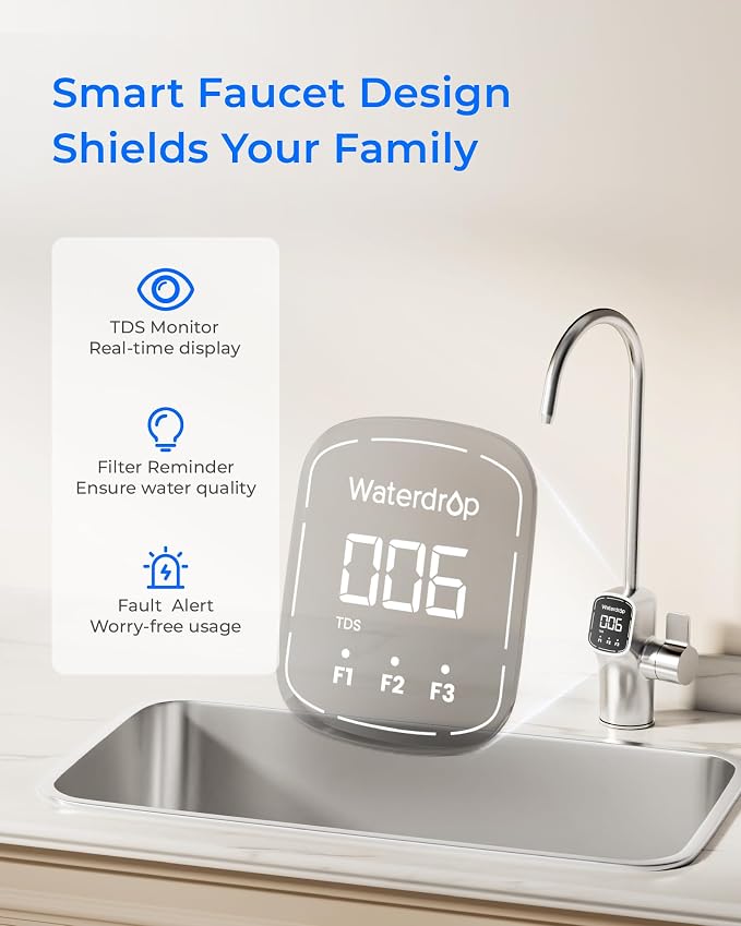 Waterdrop X8-PRO Reverse Osmosis Water Filter, NSF/ANSI 42&58&372 Certified - Image 9
