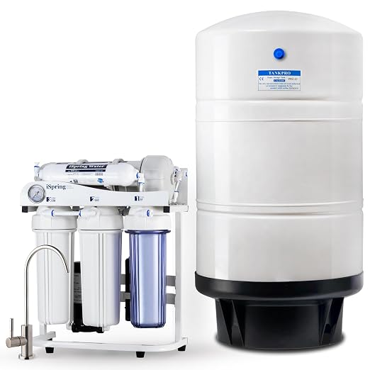 iSpring RCS5T+T20M, 500 GPD Light Commercial Reverse Osmosis Water Filter System by iSpring