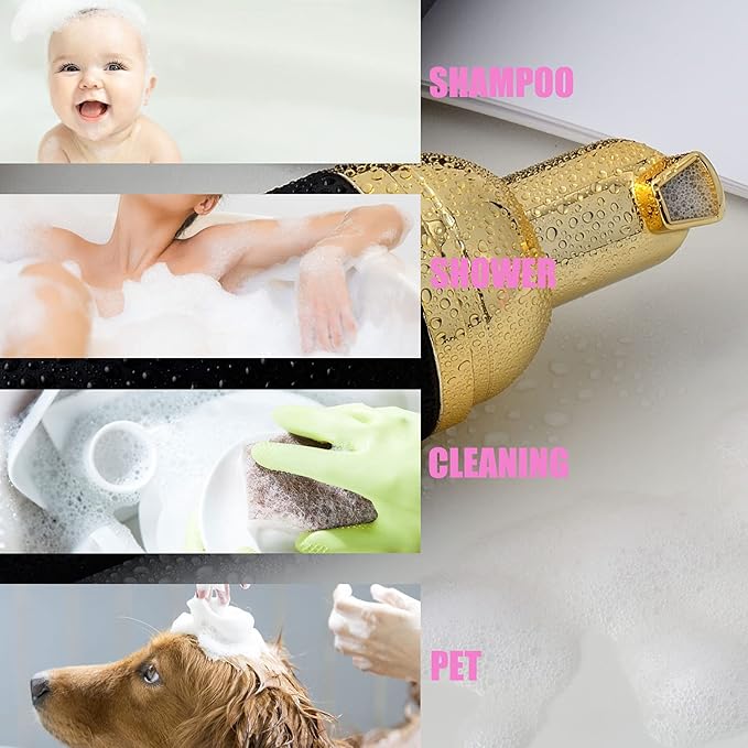 2 Oz Foam Pump Bottle (12PCS). Empty Foaming Soap Dispenser for Refillable Travel Liquid Hand Soap, Body Wash, Eyelash Shampoo. BPA Free Mini Pocket Size(Black&Gold Pump&Clear Cap)