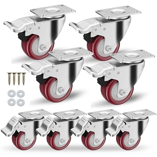 2" Heavy Duty Plate Casters by CLOATFET