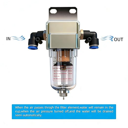 Air Compressor Water Separator 1/4”NPT, Compressed Air Line Filter, Air Dryer - Image 3