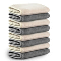 Nugilla Makeup Remover Cloths, 8 Packs Makeup Remover Towels Reusable Face Wash Cloth, Soft Makeup Removal Microfiber Face Cloth for Women(Beige/Cool Grey)