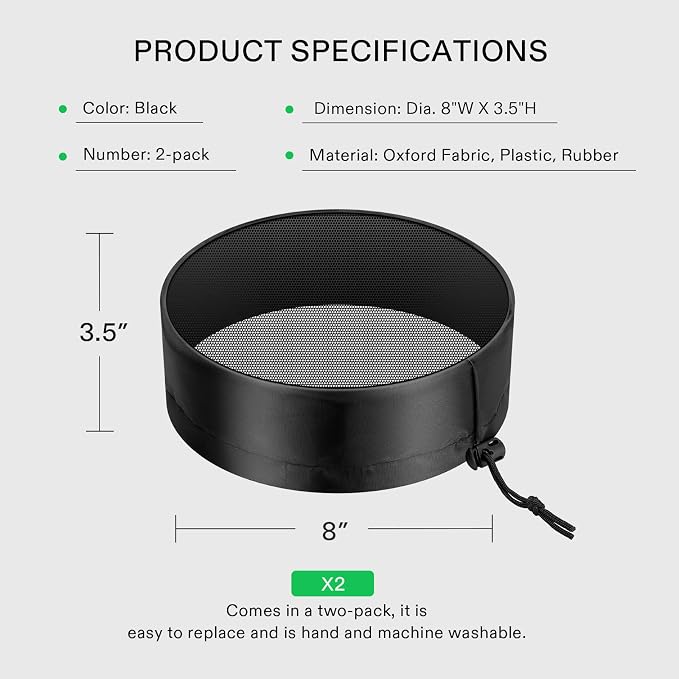 VIVOSUN 2-Pcs. Grow Tent Vent Cover - Image 7
