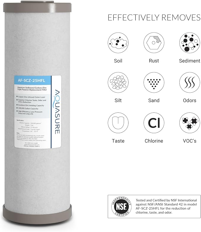 Aquasure Fortitude V2 Series | Sediment/Carbon/Zinc Bacteria Inhibiting Triple - Image 2