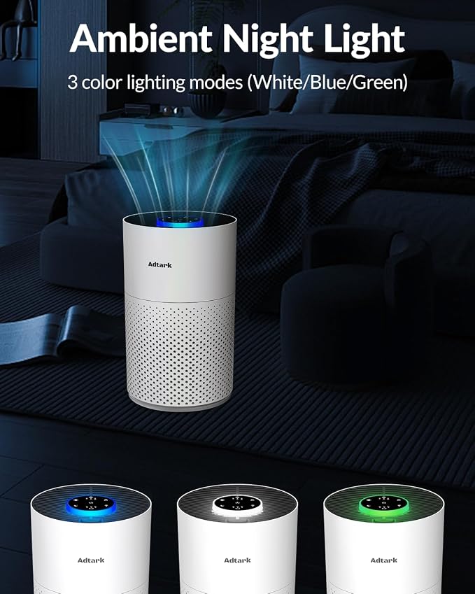 2 Pack Air Purifiers for Home Bedroom, ADTARK Air Cleaner - Image 9