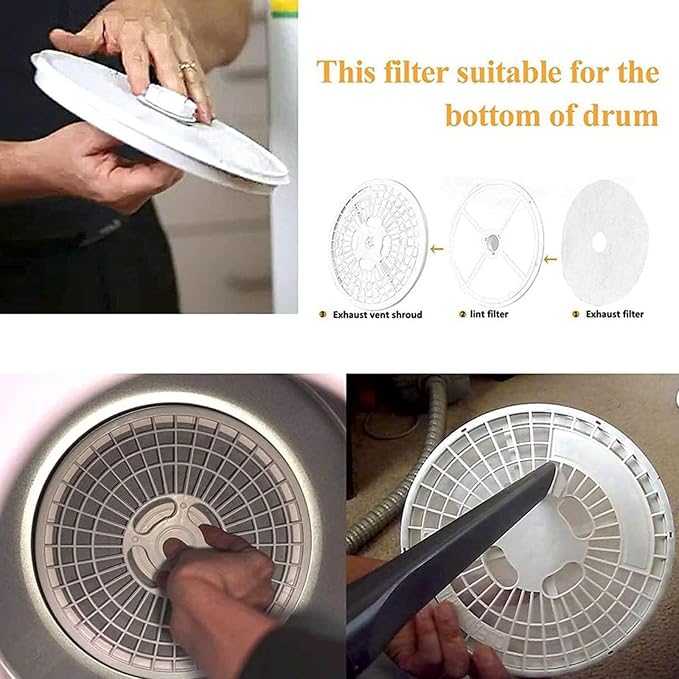 REDYY 40 Pieces Cloth Portable Dryer Exhaust Filters Set Universal Dryer Lint - Image 3