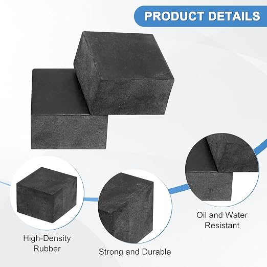 M METERXITY 4-Pack Rubber Anti Vibration Pads 2" Non-Slip Square Vibration - Image 2
