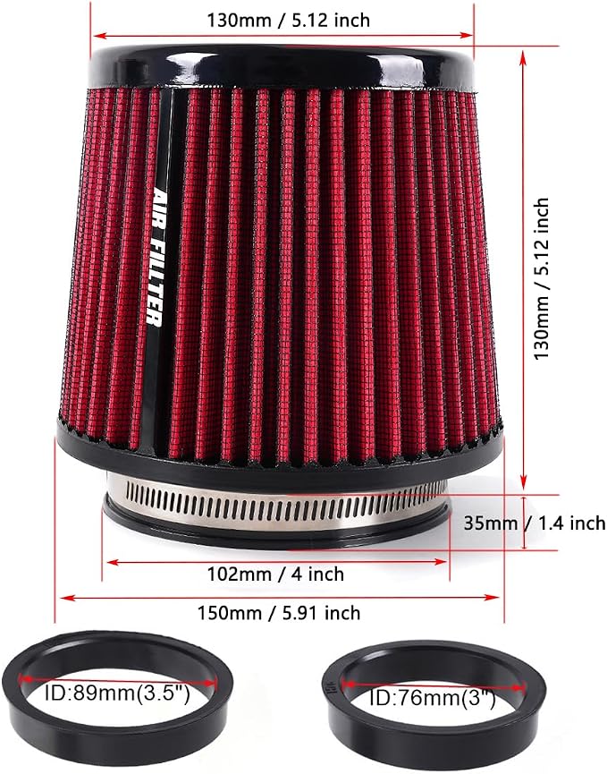 4-Inch Cold Air Intake Filter - Image 5