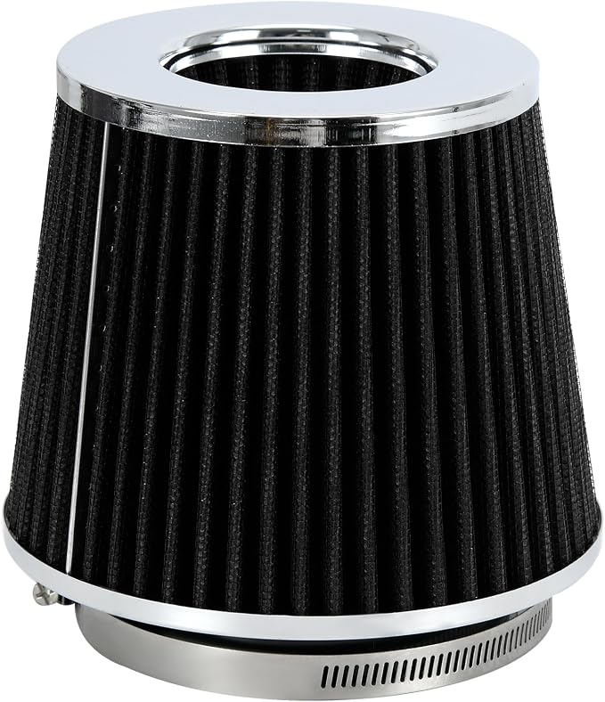 PTNHZ Universal Black 4" 102mm High Flow Cold Air Intake Cone Air Filter Power by PTNHZ+RACING