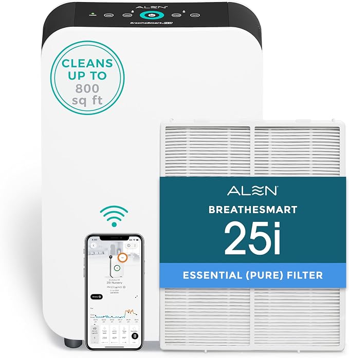 Alen 25i HEPA Air Purifier, Essential Filter, Covers 800 Sq Ft | by AlenCorp
