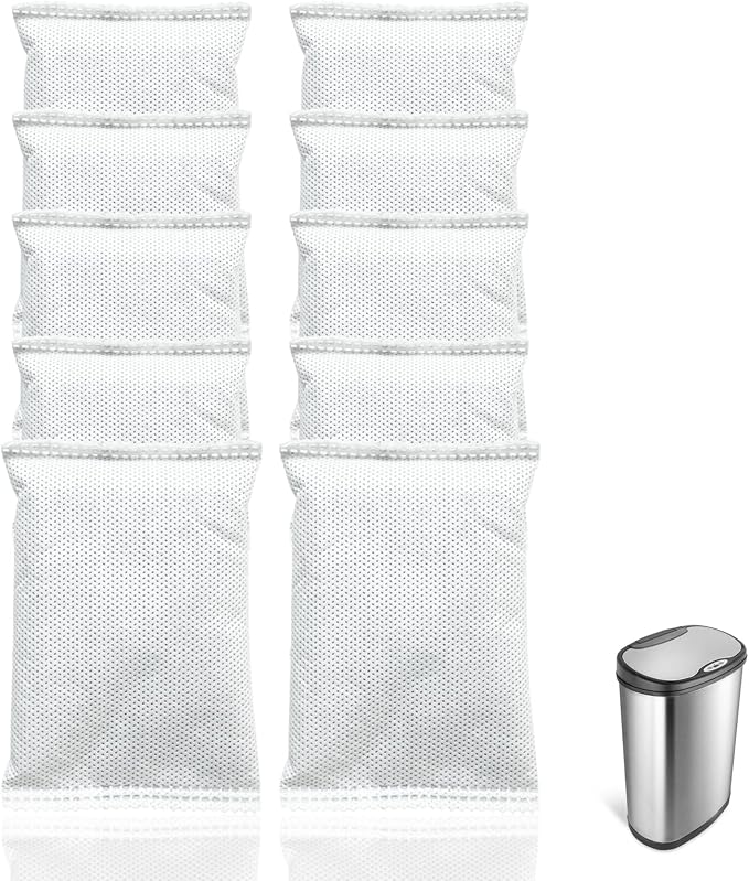 10-Pack Activated Charcoal Odor Absorber Filter Refills Compatible by Shulgf