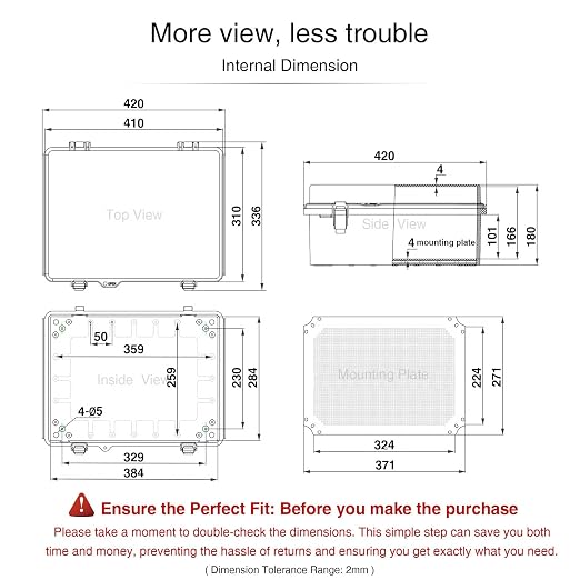 QILIPSU Waterproof Junction Box IP67 Outdoor Plastic Electrical Project - Image 6