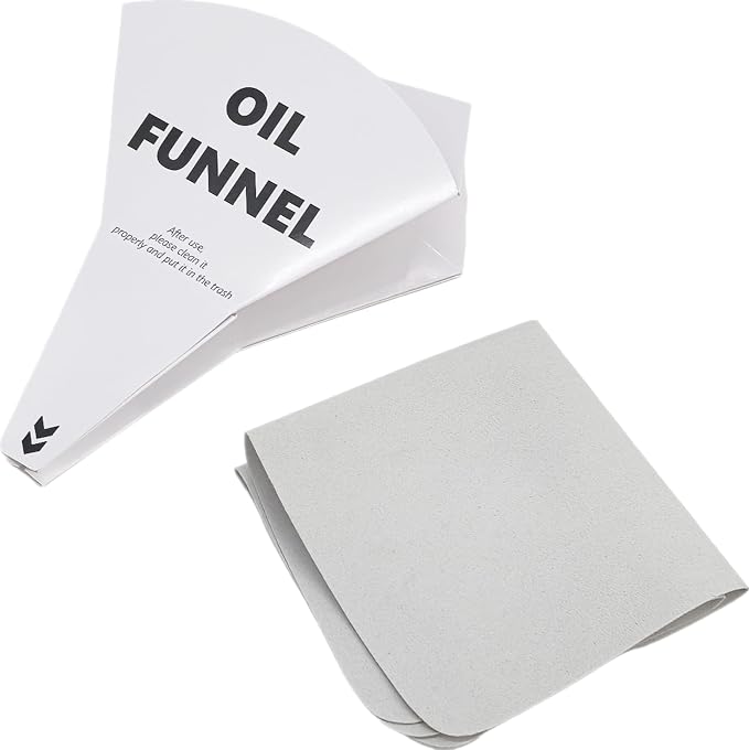 070185E Oil Filters with Paper Funnel Oil Wipe - Image 6