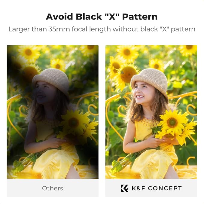 K&F CONCEPT 77mm Black Diffusion Mist Effect 1/4 & Variable ND2-32 & Circular - Image 4