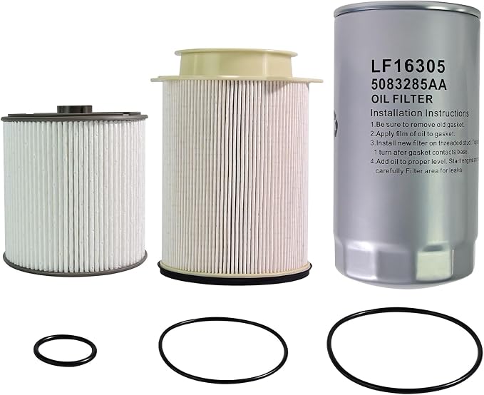 Oil Filter and Fuel Filter Water Separator Set Compatible by STZJAYE