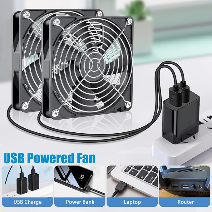 GDSTIME Dual 140mm USB Fan - Image 5