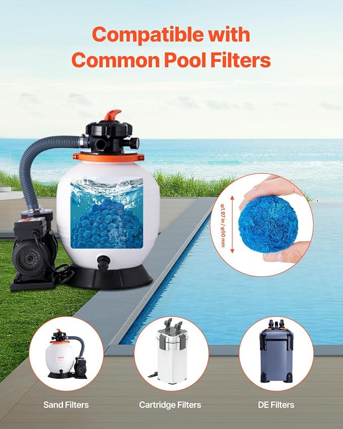 VEVOR Pool Filter Balls for Sand Filter, 4 lbs, Filter Balls Replace Pool - Image 5