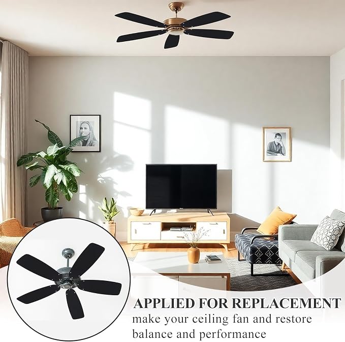 5 Pack Replacement Fan Blades for 42"/52" Ceiling Fan Waterproof Blades - Image 5