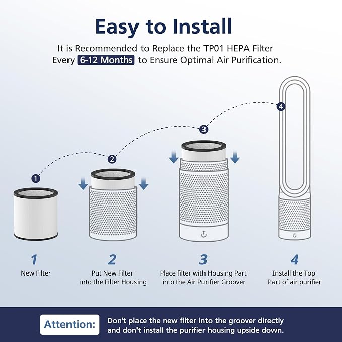 Upgraded TP01 Filter Replacement HEPA Air Filter Compatible - Image 8