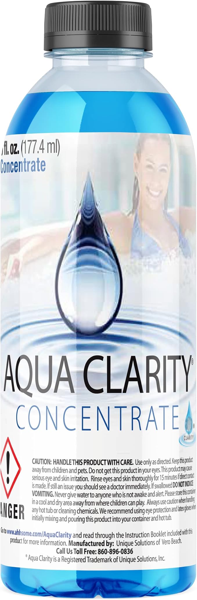 3-in-1 Hot Tub Cleaner, Clarifier & Conditioner, Eliminate The Need to Purge & by AQUACLARITY