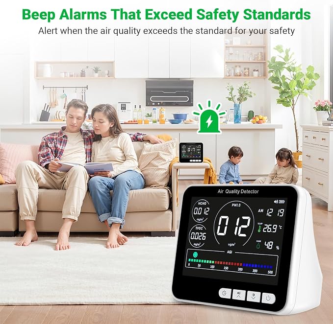 BIBIRE 14-in-1 Air Quality Monitor Indoor - Image 4