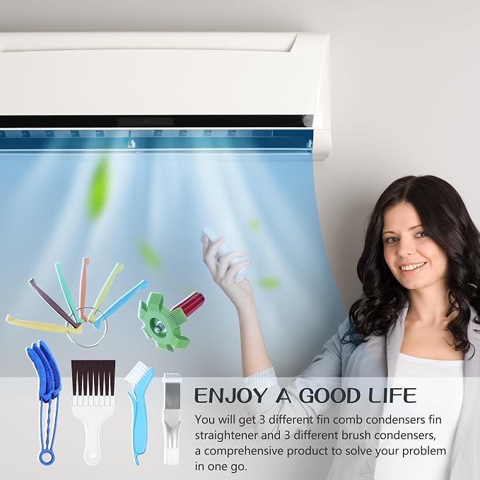 6 Pcs Air Conditioner Fin Comb Cleaner Set, Ac Fin Comb Straightener Tool - Image 8