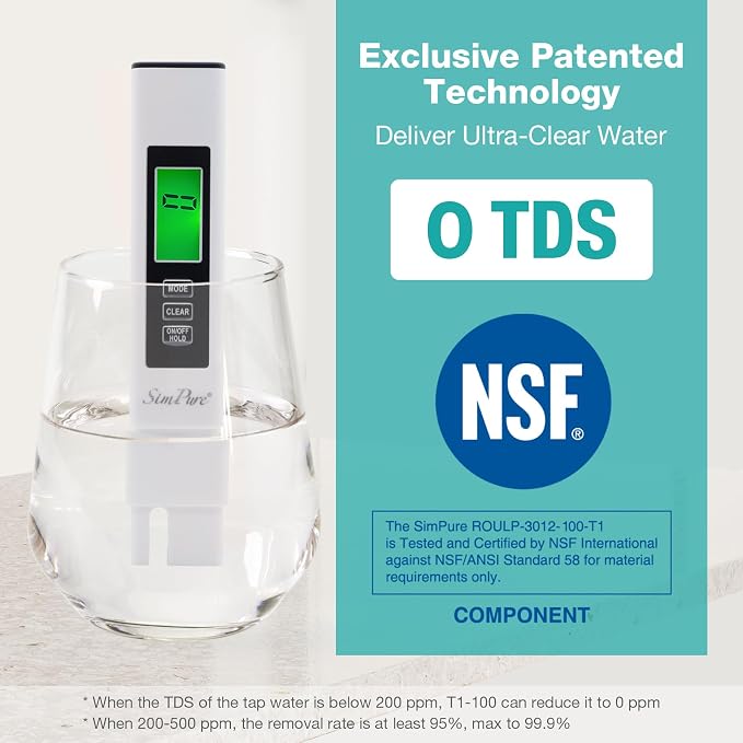 SimPure T1-100 Reverse Osmosis Water Filter, Near 0 TDS Reverse Osmosis System - Image 2