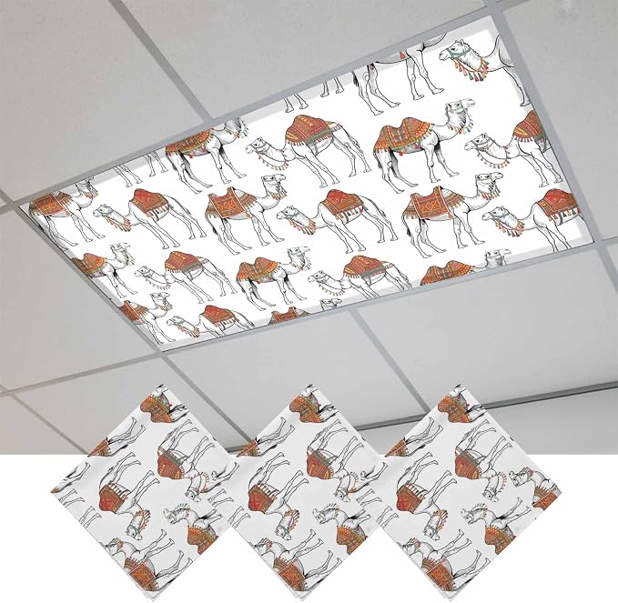 3 Pack Fluorescent Light Cover, Sand Camel Light Covers by Unknown