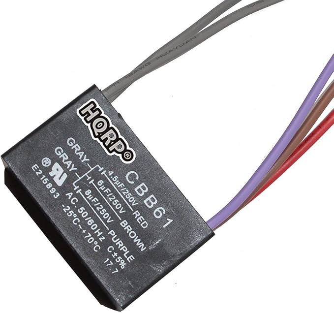 HQRP Capacitor Compatible with Hampton Bay Ceiling Fan 4.5uf+6uf+8uf 5-Wire UL by HQRP