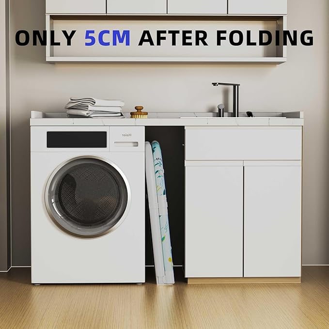 Portable Bathtub, 47“ Foldable Bathtub-Installation Free, 7 Layers Thicken with Metal Support, Therapy Tub for Shower Stall Fold Up Soaking Bath Tub, Hot SPA, Ice (Wonder Ocean EA6)